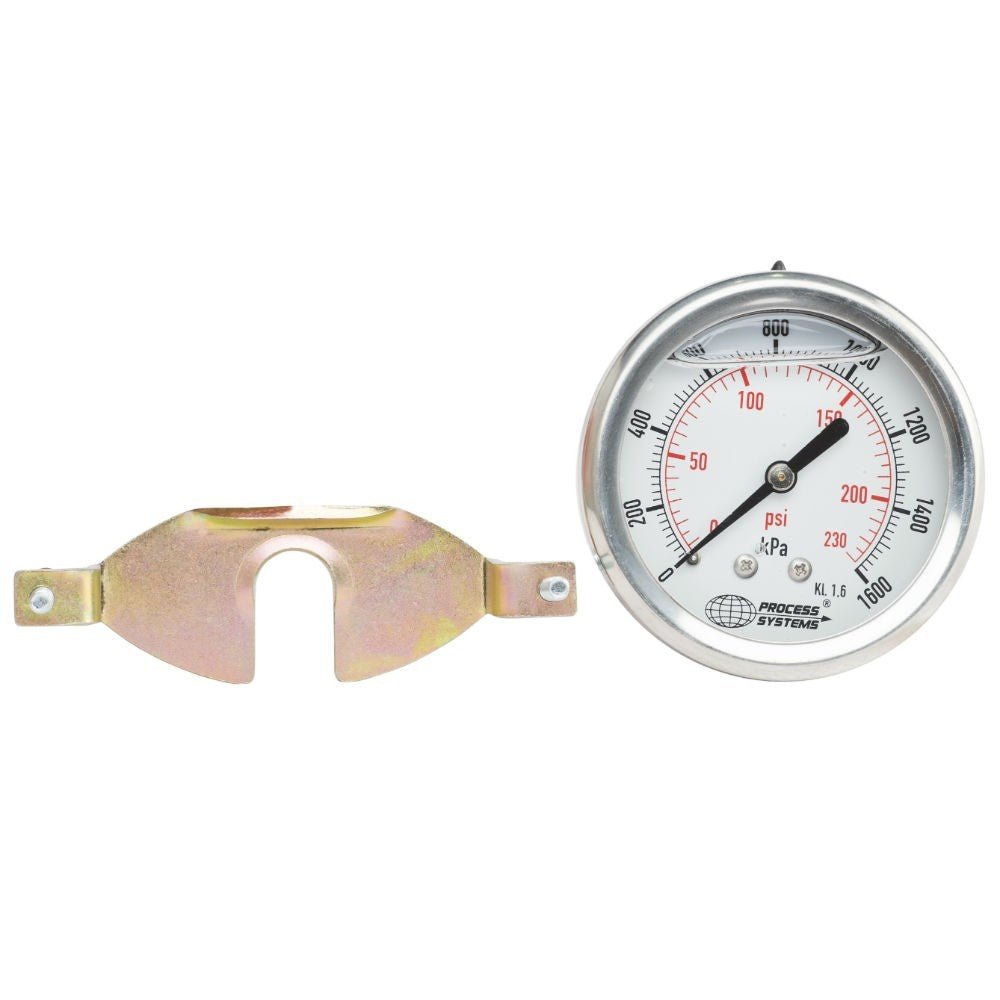 GO 1/4" BSP Rear Entry 304 SS Case Pressure Gauges 63mm - GO Industrial - GAU63R - 100C