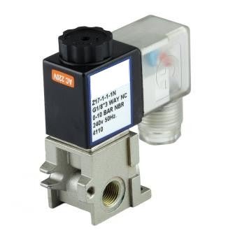 GO 1/8" (6mm) Z17 3 Way Direct Acting Normally Closed Solenoid Valve - GO Industrial - Z17 - 1 - 1