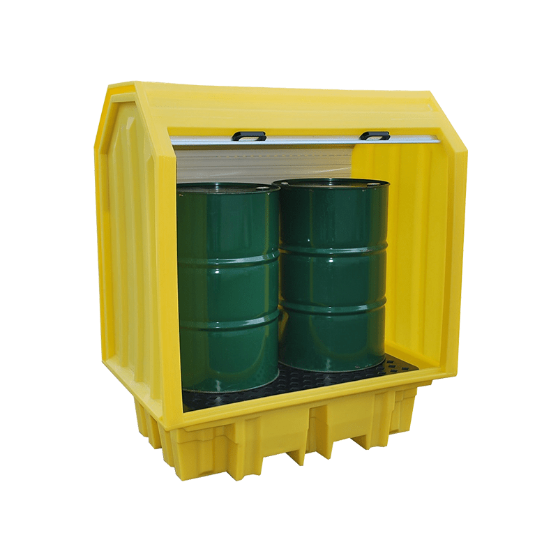 GO 2 Drum Spill Pallet Bund with Hard Cover - GO Industrial - TSSBP2RT