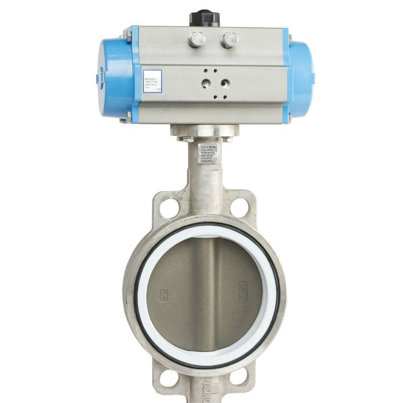 GO 316 SS Body BFSSR Butterfly Valves Actuated Spring Return Pneumatic - GO Industrial - BFS550 - SR - T