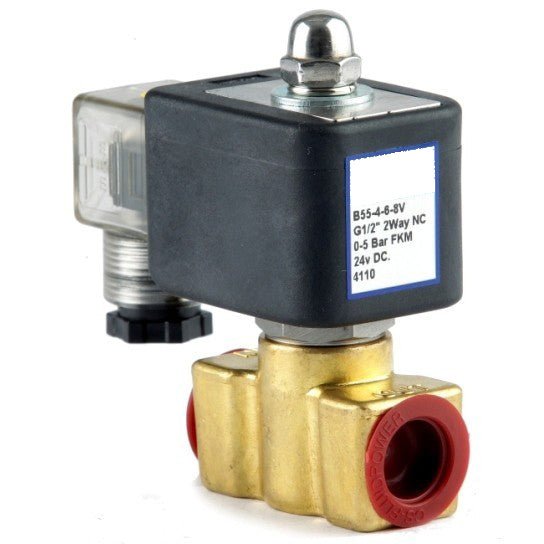 GO B55 Brass Petrochemical Direct Acting Normally Closed Solenoid Valves - GO Industrial - B55 - 2 - 3 - 7V