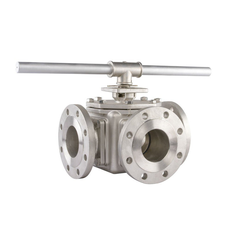 GO Ball Valves ANSI 150# 3 Way BLS3FA - GO Industrial - BLS3L4FA - L