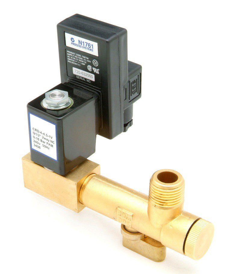GO Condensate Drain Removal 1/2" Integrated Y Strainer + Ball Valve CRD Solenoid Valves - GO Industrial - CRD - 4 - 2.8 - 8VY