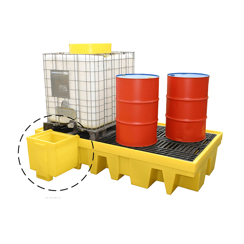 GO Dual IBC Spill Pallet Dispensing Well - GO Industrial - TSSBB2T