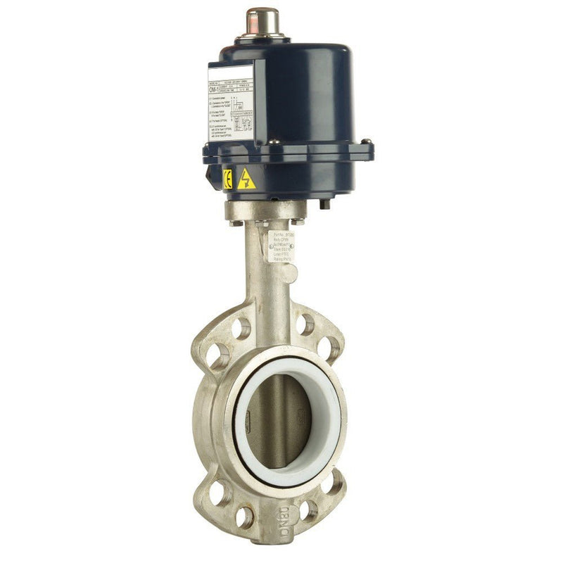 GO Stainless Steel Electric Butterfly Valve PTFE 240v AC - GO Industrial - BFS50 - E1 - T