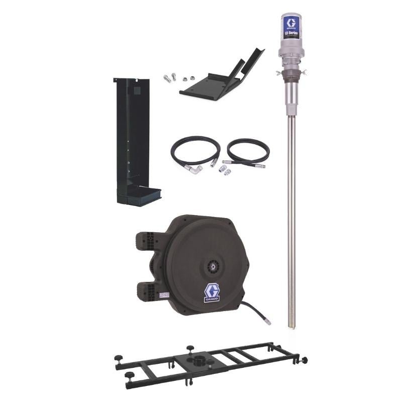 GRACO LD Series 5:1 Stationary 275 Gallon 1040 Liter Oil Pump Package - GO Industrial - 24H868