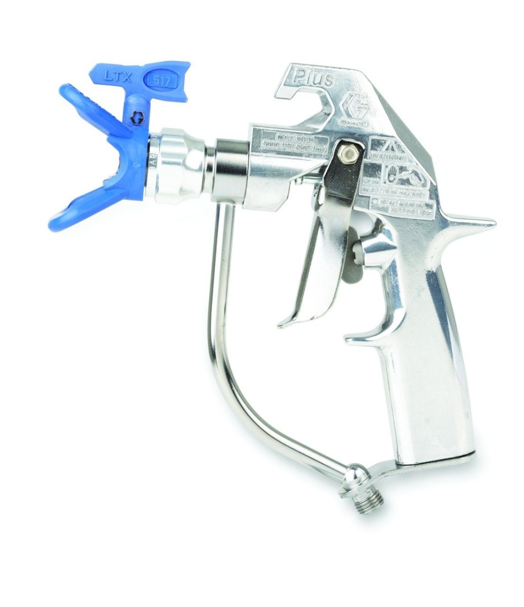 GRACO Silver Plus Spray Gun Kit with RAC X LTX 517, 6.4mm x 15m Hose, 0.9m Whip Hose - GO Industrial - 287041