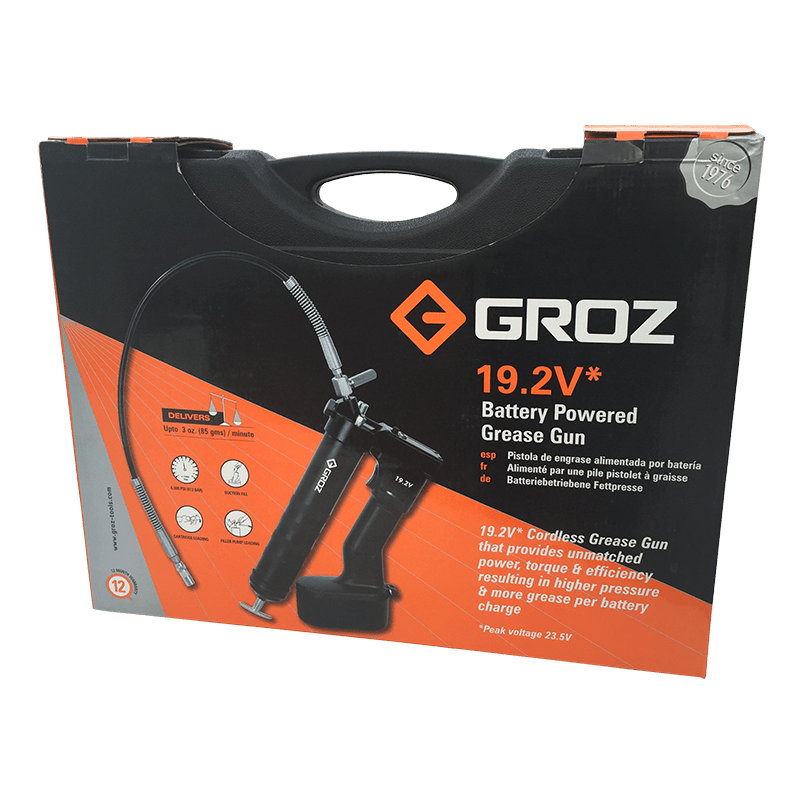GROZ Grease Gun 19.2V Cordless 450g - GO Industrial - 47203