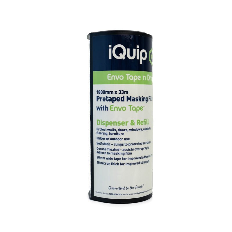 IQUIP Pre - taped Masking Film & Dispenser with Envo Tape - GO Industrial - 16TMSDE180033