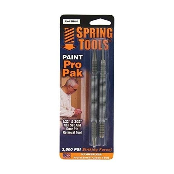 IQUIP Spring Tools Paint Pro Pack - Nail Punch Set & Hinge Tool - GO Industrial - 22STPM407