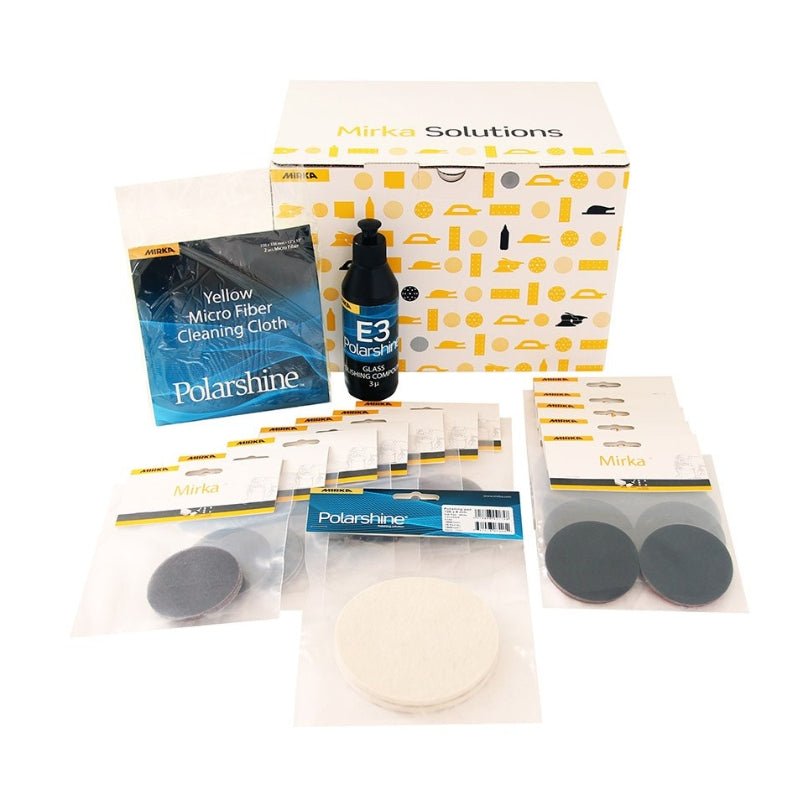 MIRKA Glass Polishing Kit 77mm - GO Industrial - KITGLASS77