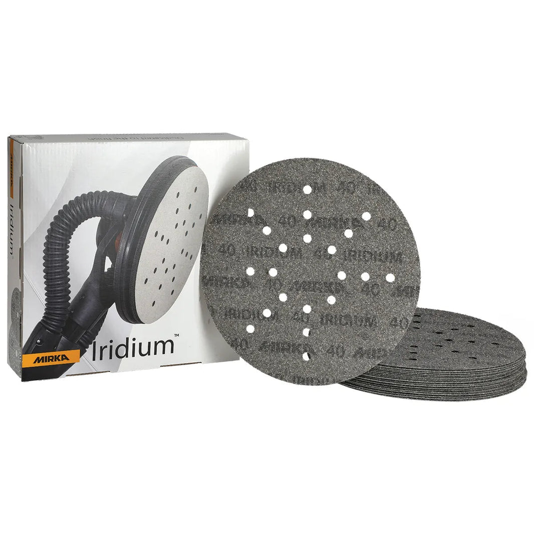 MIRKA Iridium 225mm Premium Paper Disc Abrasives 25 - Pack - GO Industrial - 2468002540