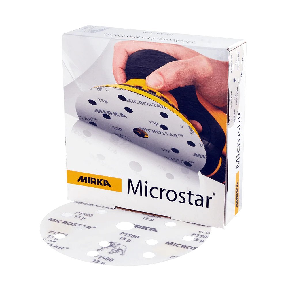 MIRKA Microstar 150mm Disc Film Abrasives 50 - Pack - GO Industrial - FM61105094