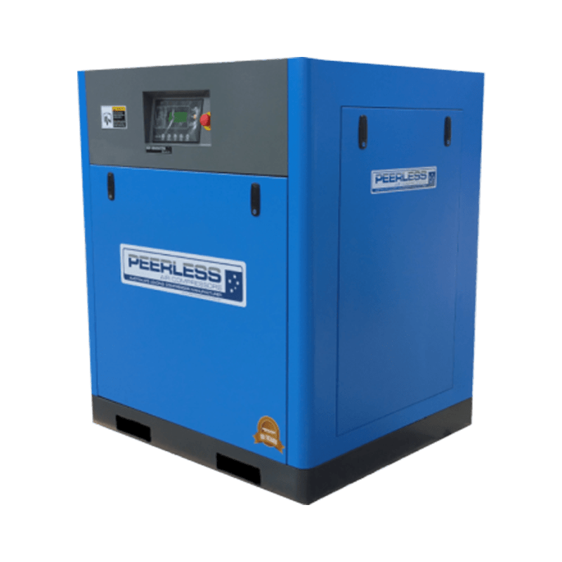 PEERLESS 50HP Rotary Screw Compressor 10 Bar Variable Speed - GO Industrial - HD50/10
