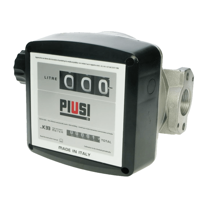 PIUSI K33 Meter Ver A 3 Digit Mechanical Diesel 20 - 120lpm - GO Industrial - 550000