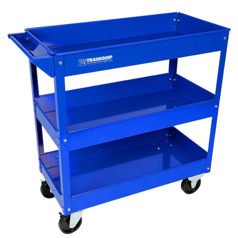 TRADEQUIP 3 Trays Workshop Trolley - GO Industrial - 6004
