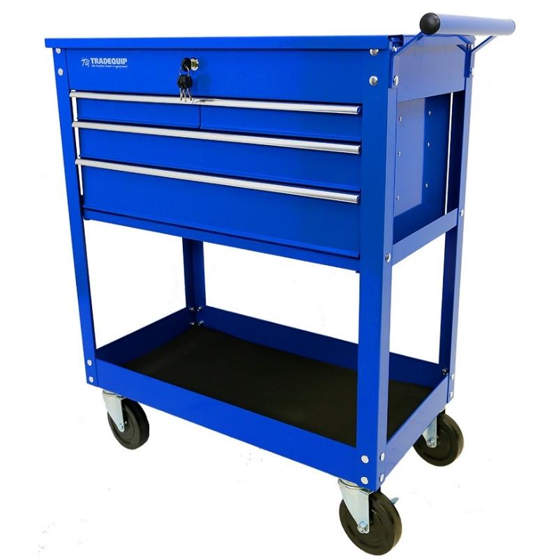 TRADEQUIP 4 Drawer Workshop Tool Trolley - GO Industrial - 6052