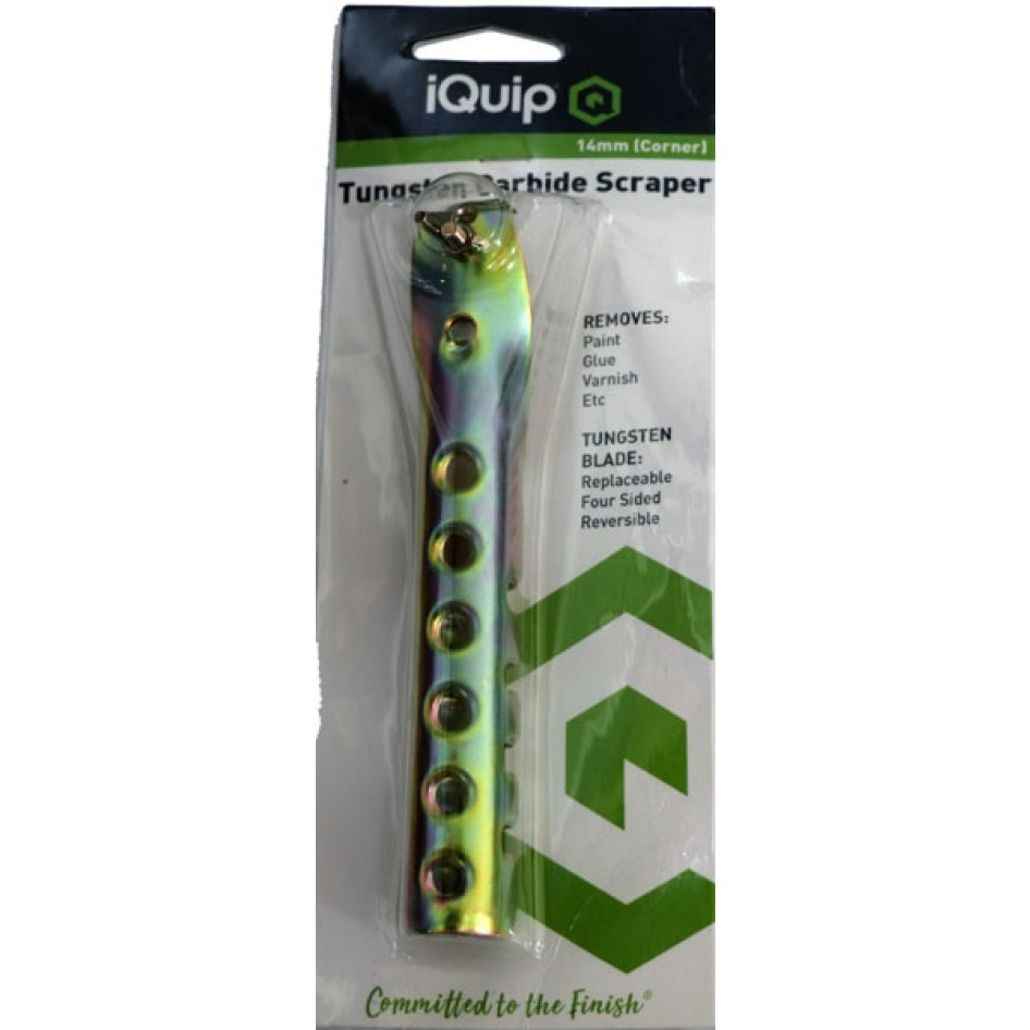 iQuip Tungsten Carbide Corner Scraper with 14mm Blade