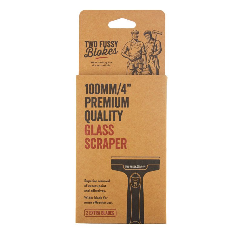 TWO FUSSY BLOKES Glass Scraper 100mm - GO Industrial - GS - 100 - SGL