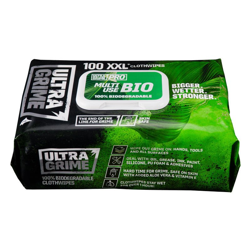 ULTRAGRIME Pro XXL+ Biodegradable Industrial Wipes 100 Huge Wipes - GO Industrial - 5940